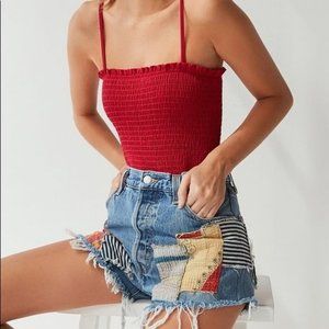 Out From Under Red Square Neck Body Suit